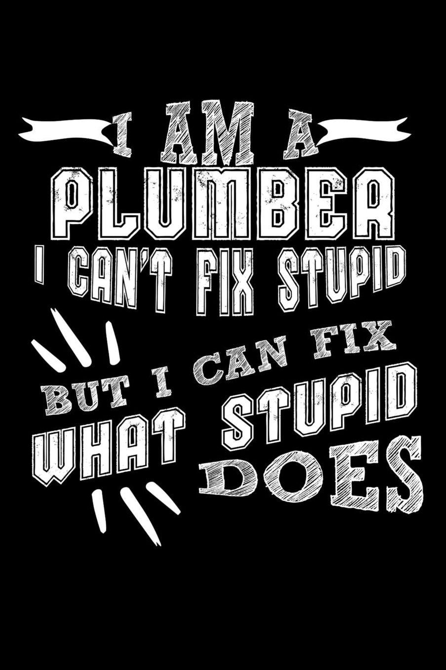 I Am a Plumber I can't Fix Stupid But I Can Fix What Stupid Does: Daily 100 page 6 x 9 journal to jot down your ideas and notes