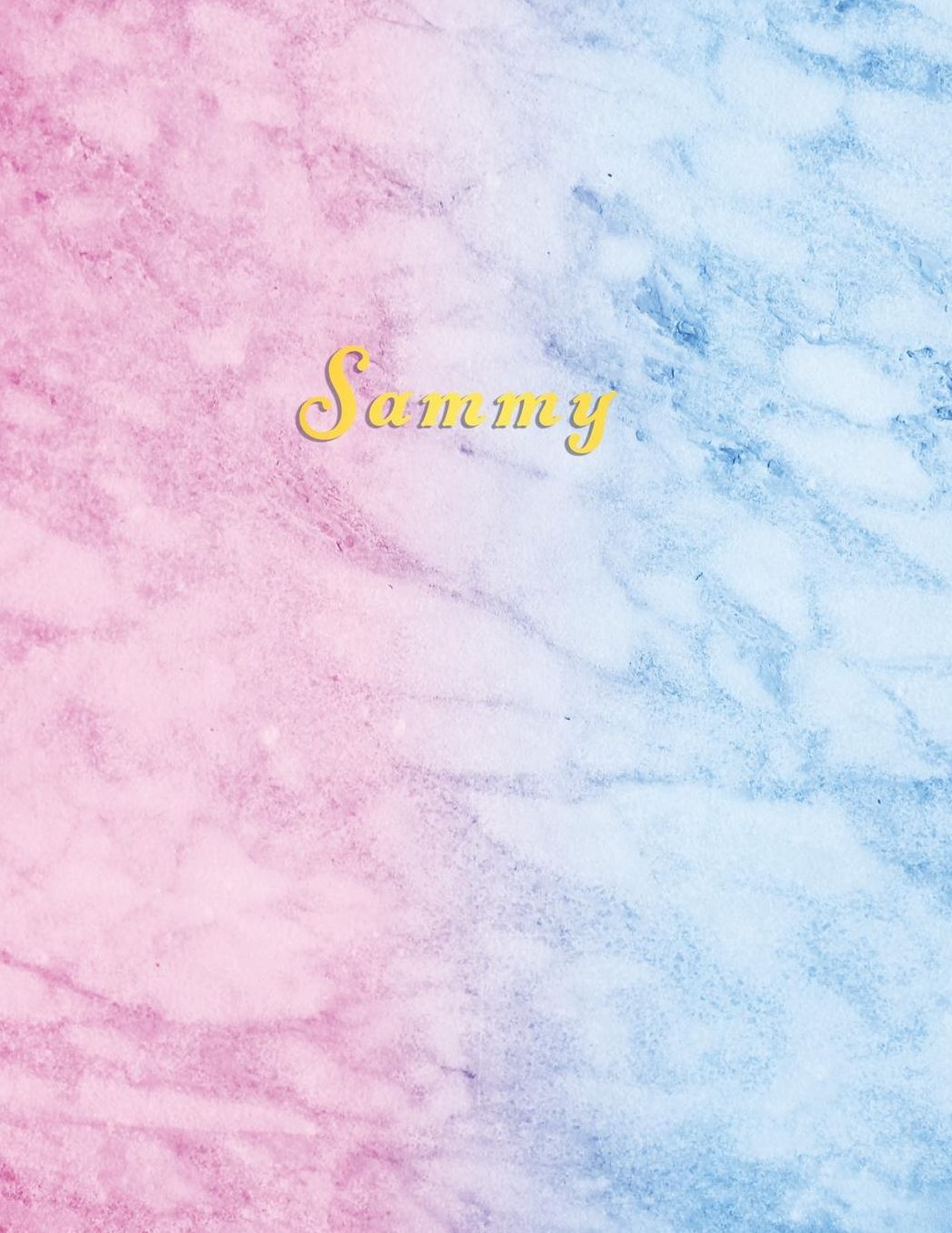 Sammy: Personalised custom college ruled writing and study journal for school girls Standard lined size composition exercise note book