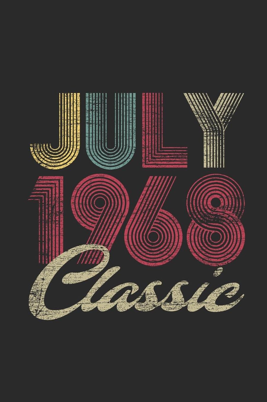Classic July 1968: Graph Paper Notebook / Journal (6 X 9 - 5 Squares per inch - 120 Pages) - July Birthday Gift Idea