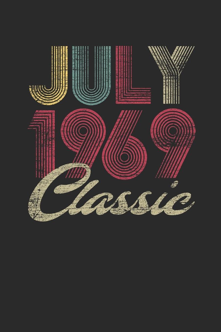 Classic July 1969: Graph Ruled Notebook / Journal (6 X 9 - 5 X 5 Graph Ruled) - July Birthday Gift and July Anniversary Gift