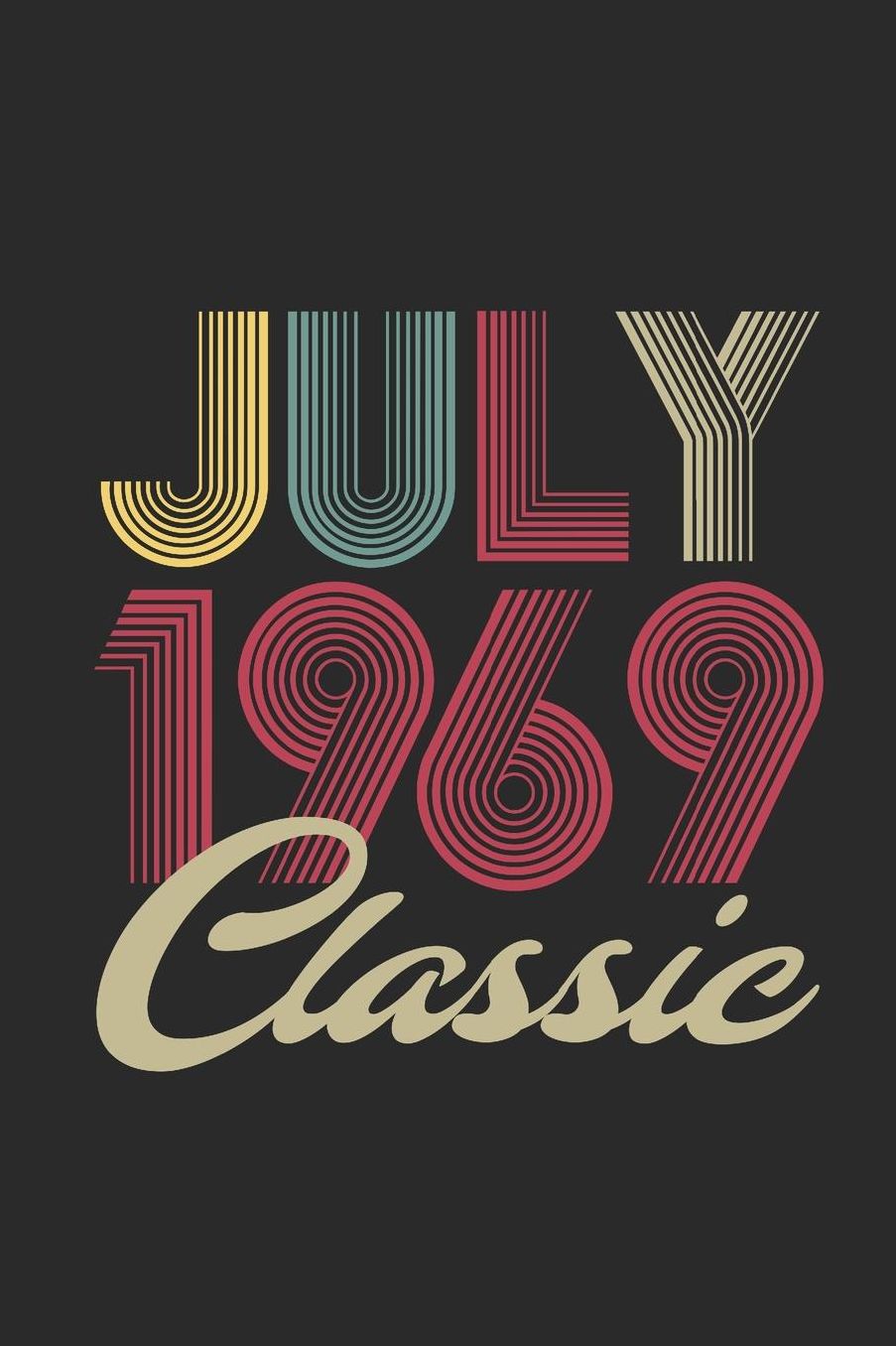 Classic July 1969: Graph Ruled Notebook - Journal for July Birthday Gift Idea