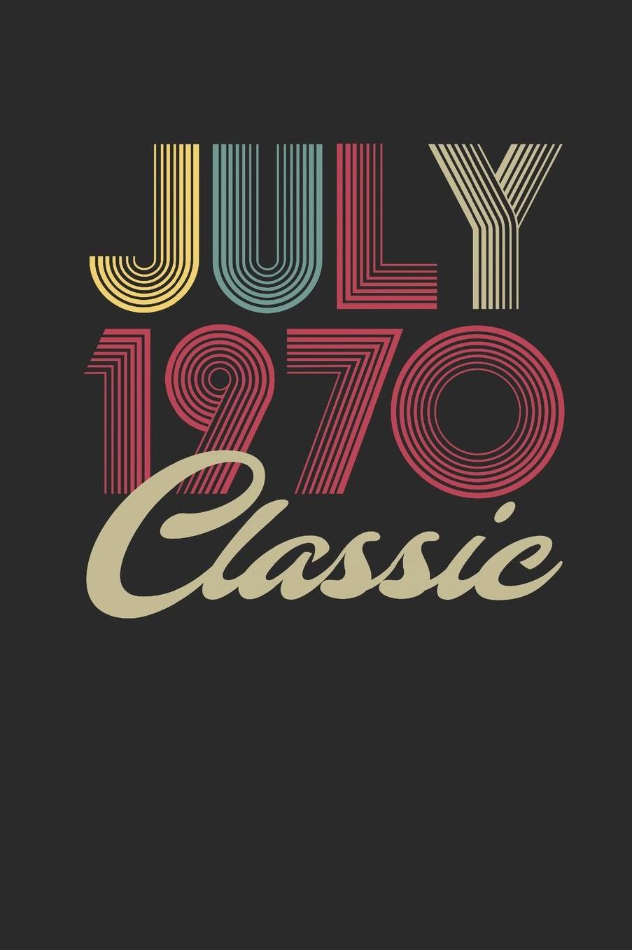 Classic July 1970: Graph Paper Notebook / Journal (6 X 9 - 5 Squares per inch - 120 Pages) - July Birthday Gift Idea