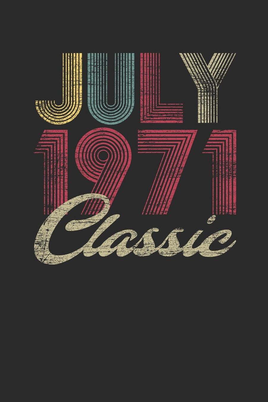 Classic July 1971: Graph Paper Notebook - Happy Birthday Gift or Happy Anniversary Gift Idea