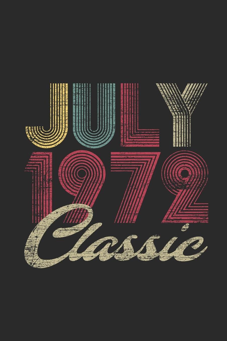 Classic July 1972: Graph Ruled Notebook - Journal for July Birthday Gift Idea