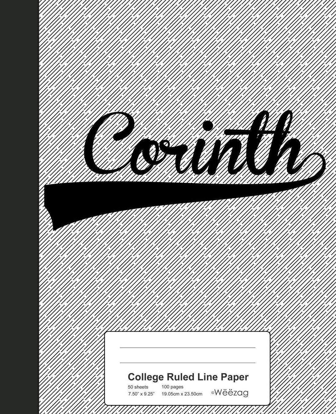 College Ruled Line Paper: CORINTH Notebook
