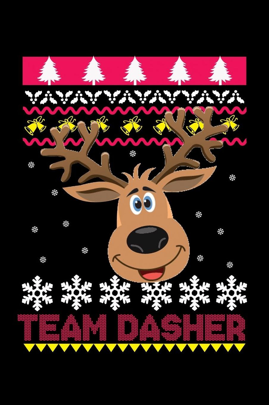 Team Dasher: Lined Writing Journal For Anyone Pulling for Dasher The Reindeer at Christmas