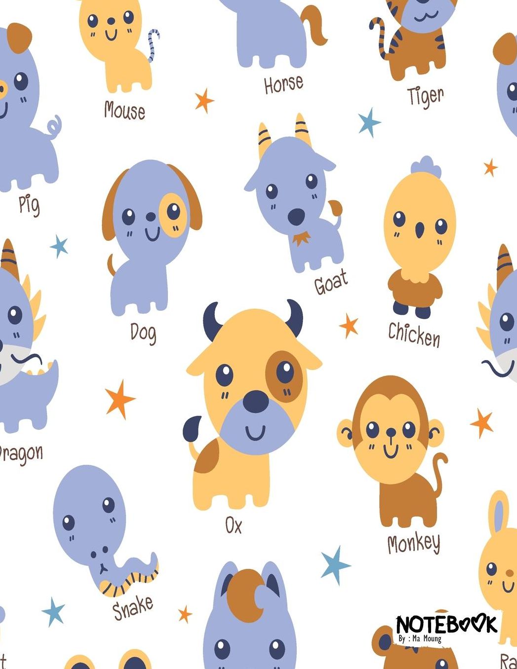 Notebook: Hello Baby Animals Notebook and Lined pages, Extra large (8.5 x 11) inches, 110 pages, White paper (Notebook for Kids)