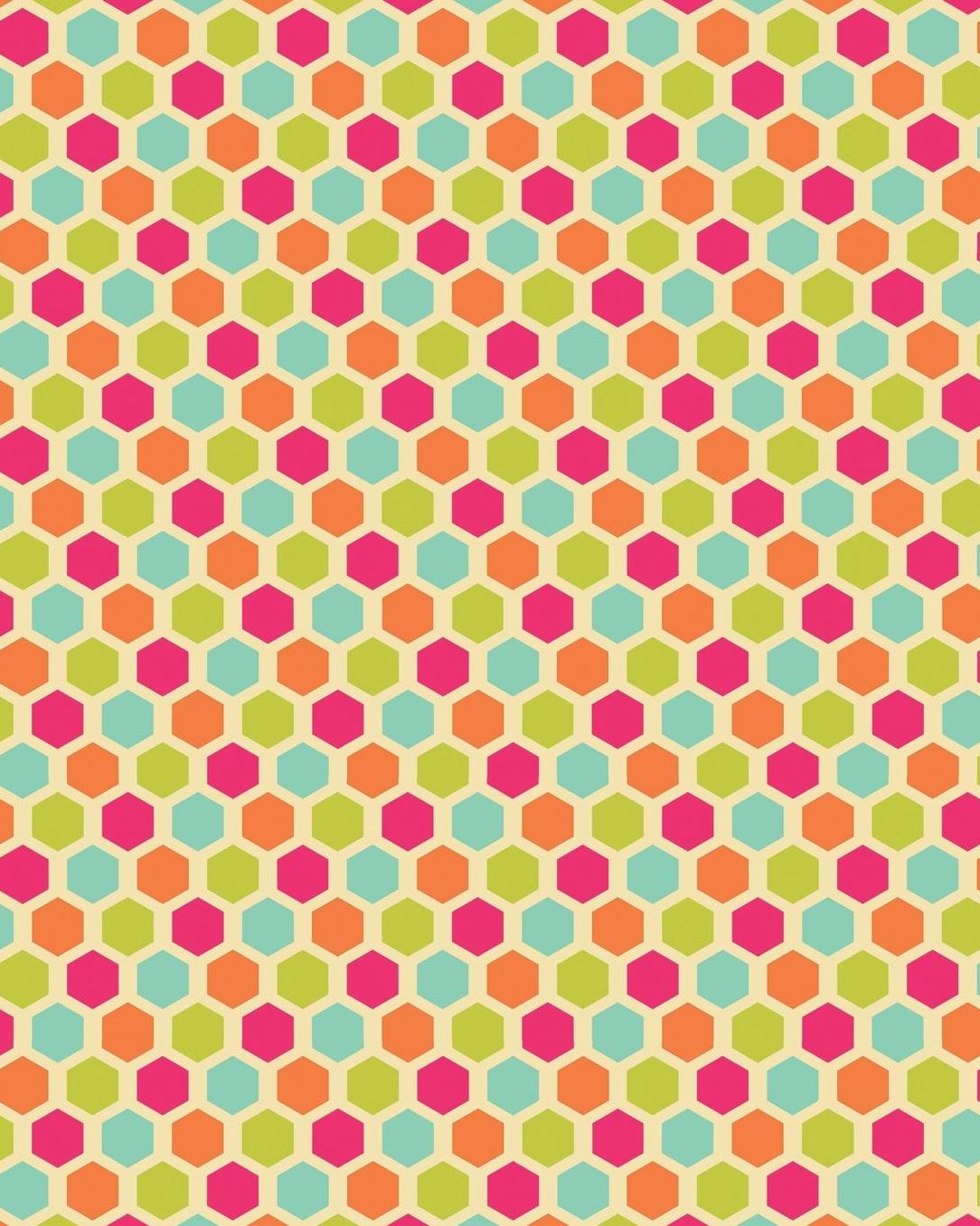 Journal: Geometric Design (Vintage Hexagon Pattern) 8x10 - LINED JOURNAL - Writing journal with blank lined pages