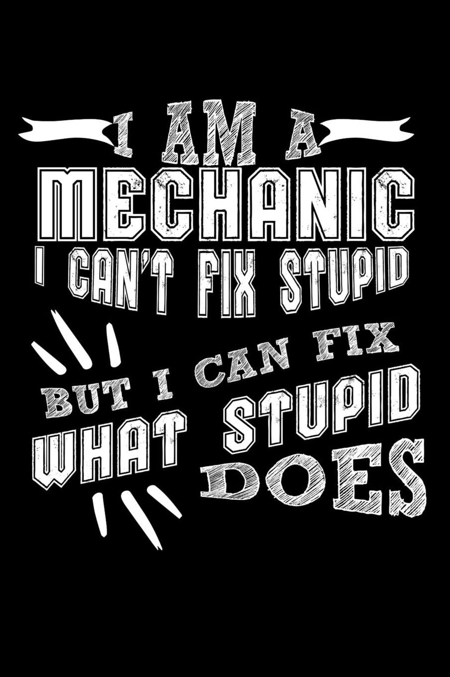 I Am a Mechanic I can't Fix Stupid But I Can Fix What Stupid Does: Daily 100 page 6 x 9 journal to jot down your ideas and notes