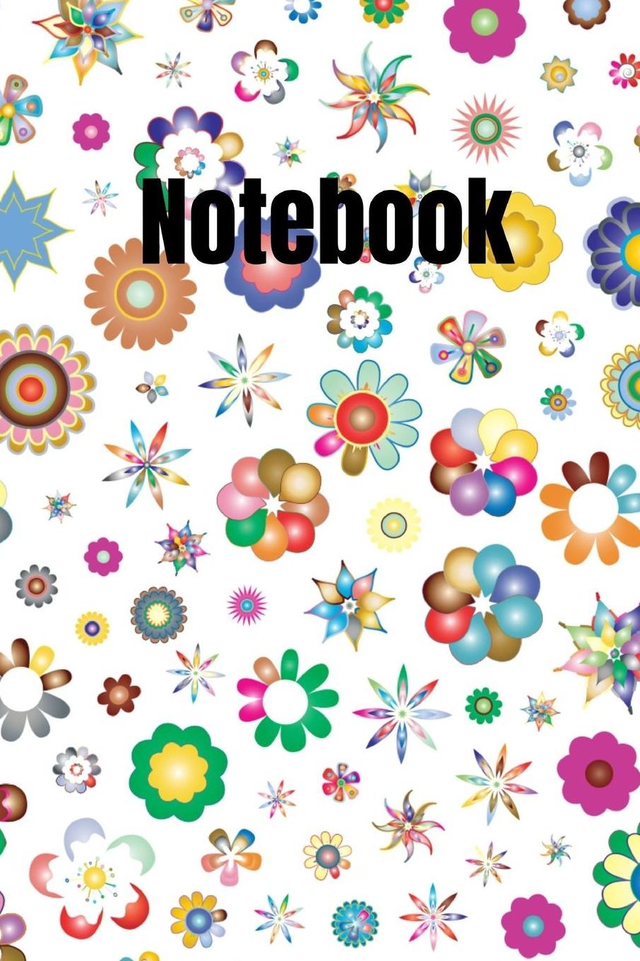 Notebook: A Notebook / Planner / Journal With A Cool Color Pattern Cover and Wide Ruled Line Paper