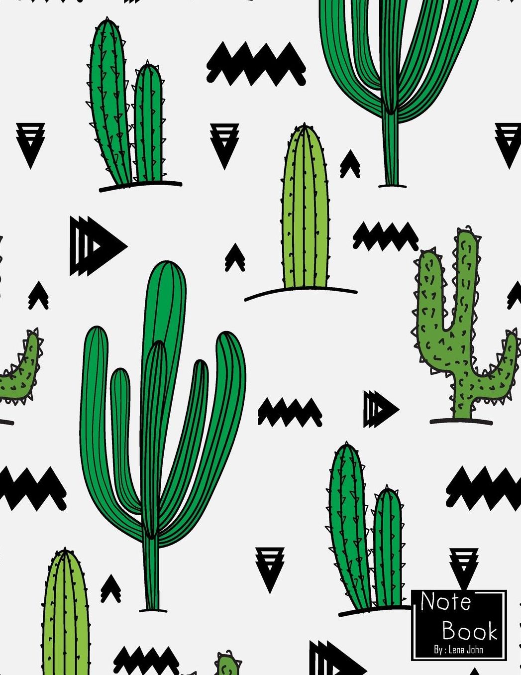 Notebook: Green Cactus Notebook and Lined pages, Extra large (8.5 x 11) inches, 110 pages, White paper (Notebook for girls)