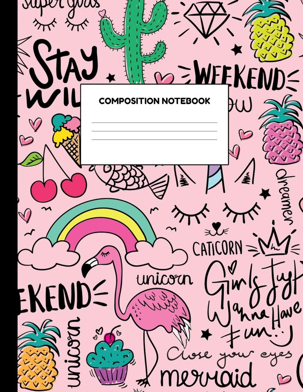 Composition Notebook: Wide Ruled Paper Notebook Journal - Blank Lined Workbook for Teens Kids Students Girls for Home School College for Writing Notes