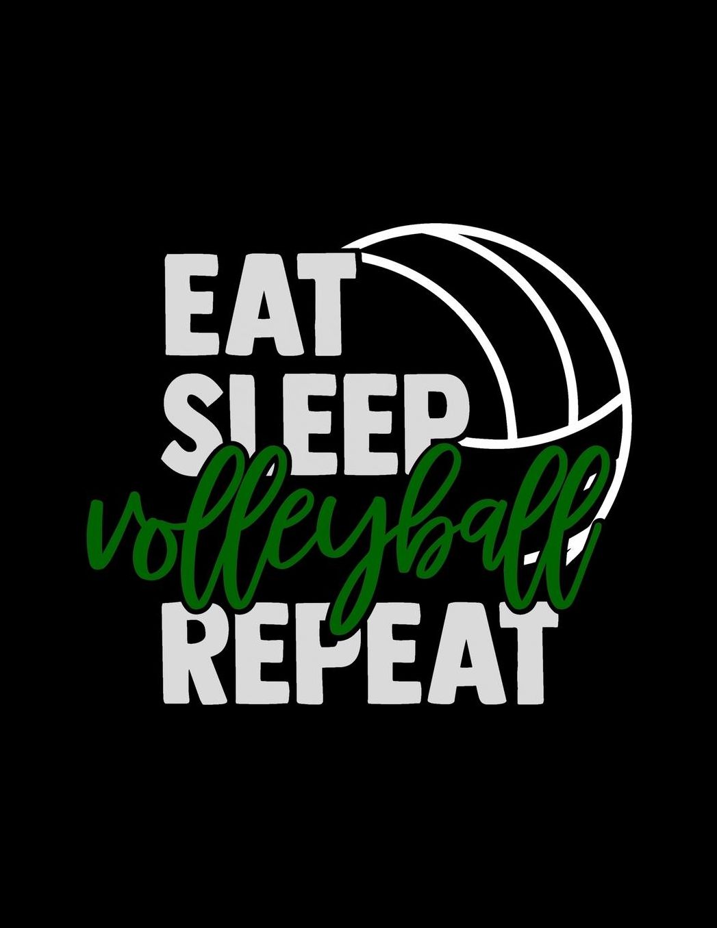 Eat Sleep Volleyball Repeat: 2019 - 2020 Academic Student Planner - Calendar Agenda - Daily Organizer Beach Volleyball Players