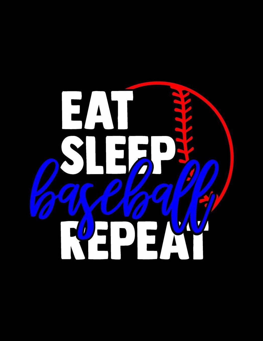 Eat Sleep Baseball Repeat: Daily Academic Agenda - Appointment Notebook August 2019 - June 2020 Student Planner - School Tasks Organizer