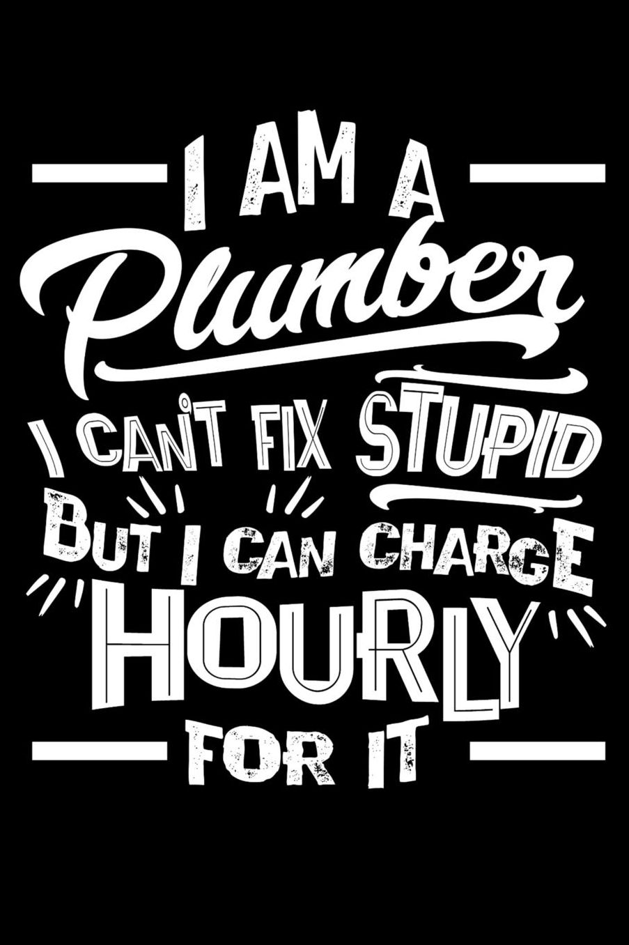 I Am a Plumber I Can't Fix Stupid But I Can Charge Hourly For It: Daily 100 page 6 x 9 journal to jot down your ideas and notes