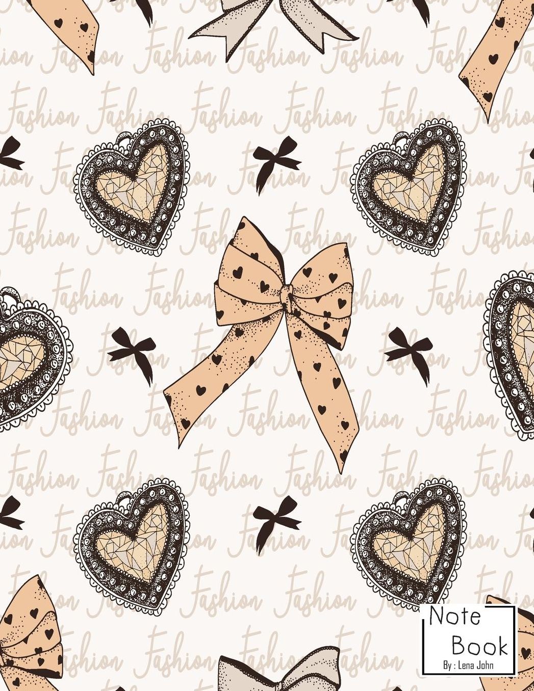 Notebook: Cute Bows For Cute Girls Notebook and Lined pages, Extra large (8.5 x 11) inches, 110 pages, White paper (Notebook for girls)