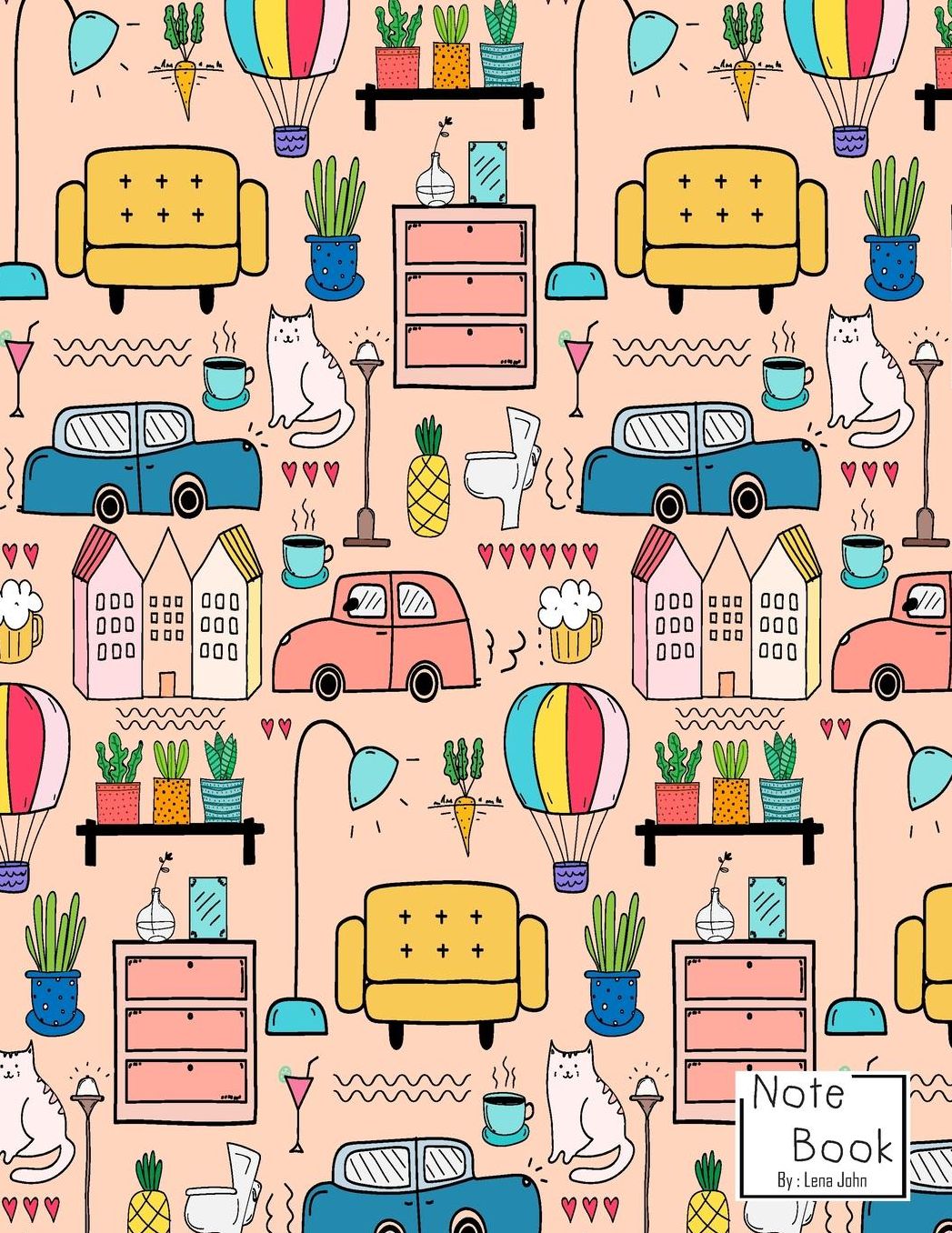 Notebook: Home Sweet Home Of Cat Notebook and Lined pages, Extra large (8.5 x 11) inches, 110 pages, White paper (Notebook for girls)
