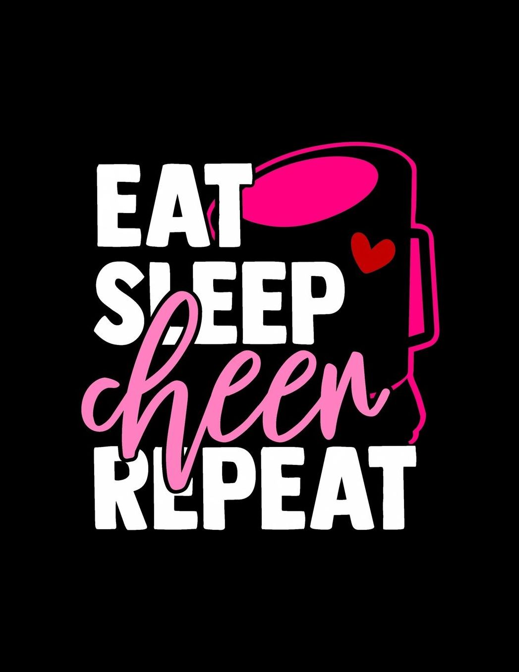 Eat Sleep Cheer Repeat: 2019 - 2020 Student Planner Academic Notebook - Daily Organizer For Pep Cheerleading Squad