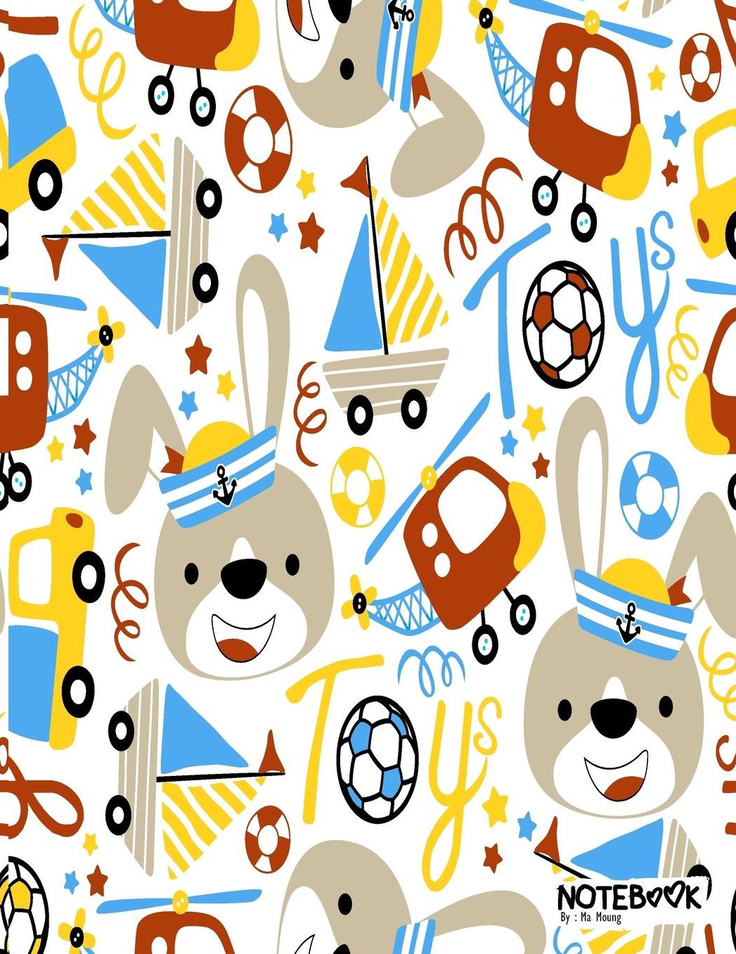 Notebook: Captain Bunny Notebook and Lined pages, Extra large (8.5 x 11) inches, 110 pages, White paper (Notebook for Boys)