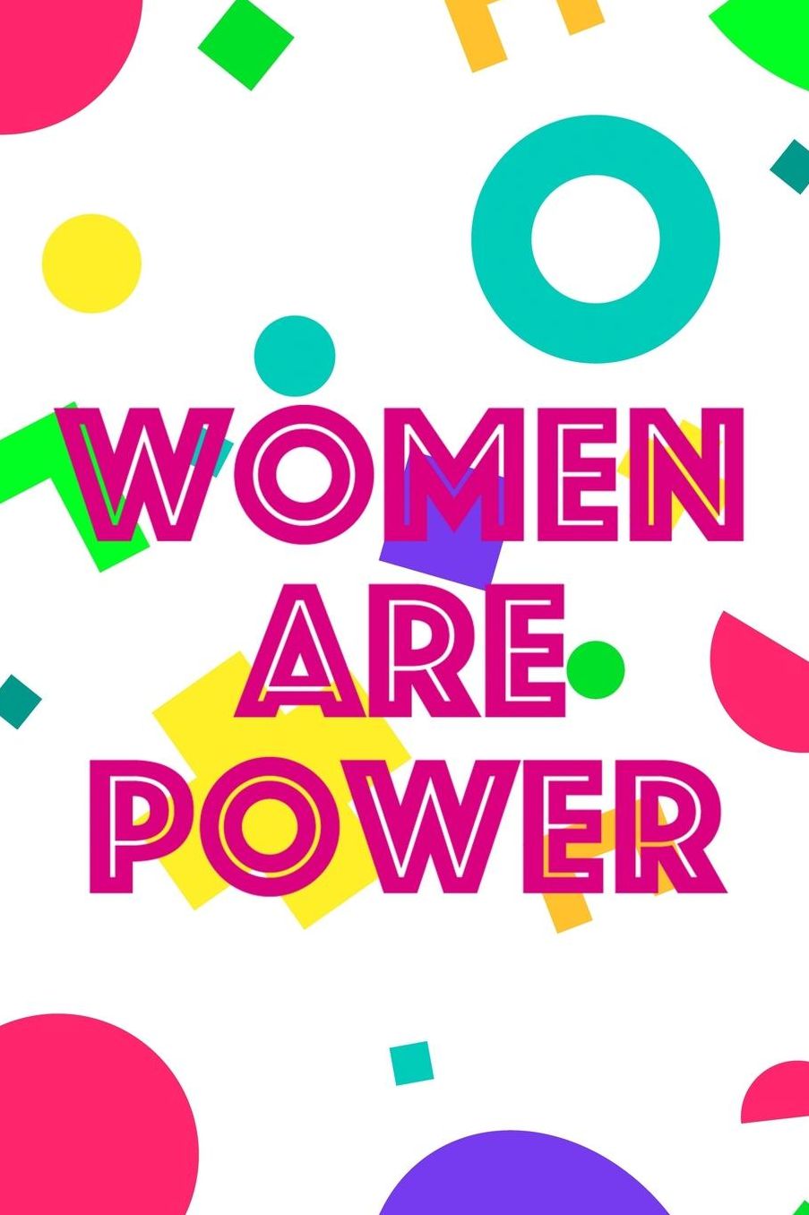 Women Are Power: Blank Lined Notebook (80's ) Rad