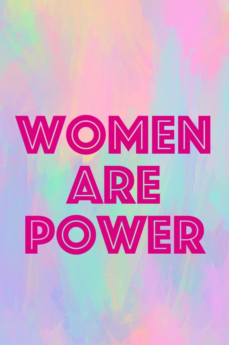 Women Are Power: Blank Lined Notebook (80's ) Pastel