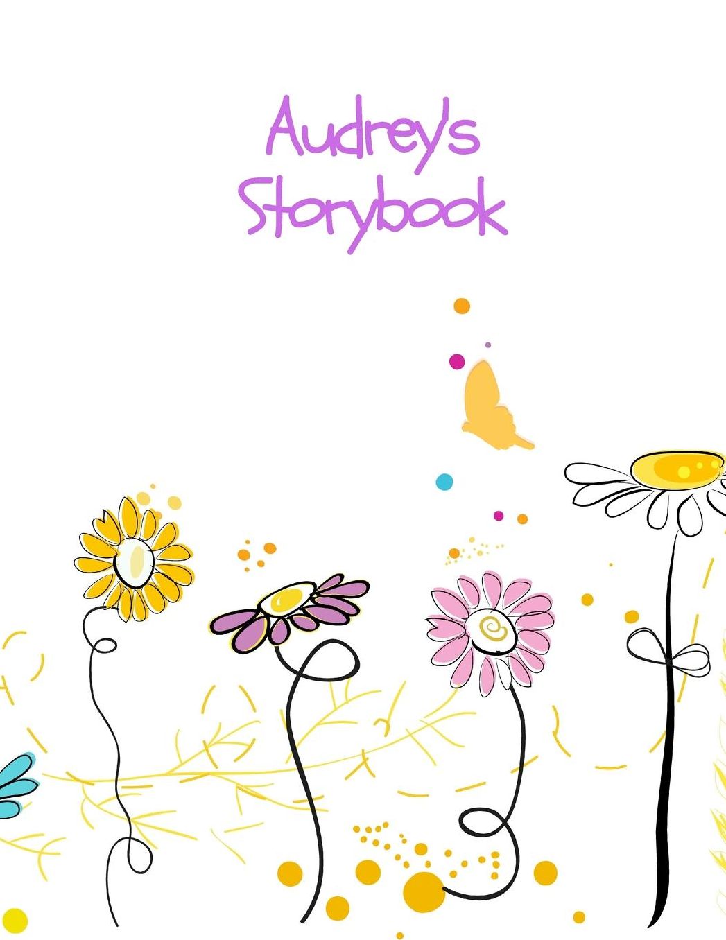 Audrey's Storybook: IMAGINATION Blank Storybook Journal Children's drawing and handwriting practice book ages 3 +, Pre K through 3rd grade, picture box with title, five lines below to write stories 110 pages
