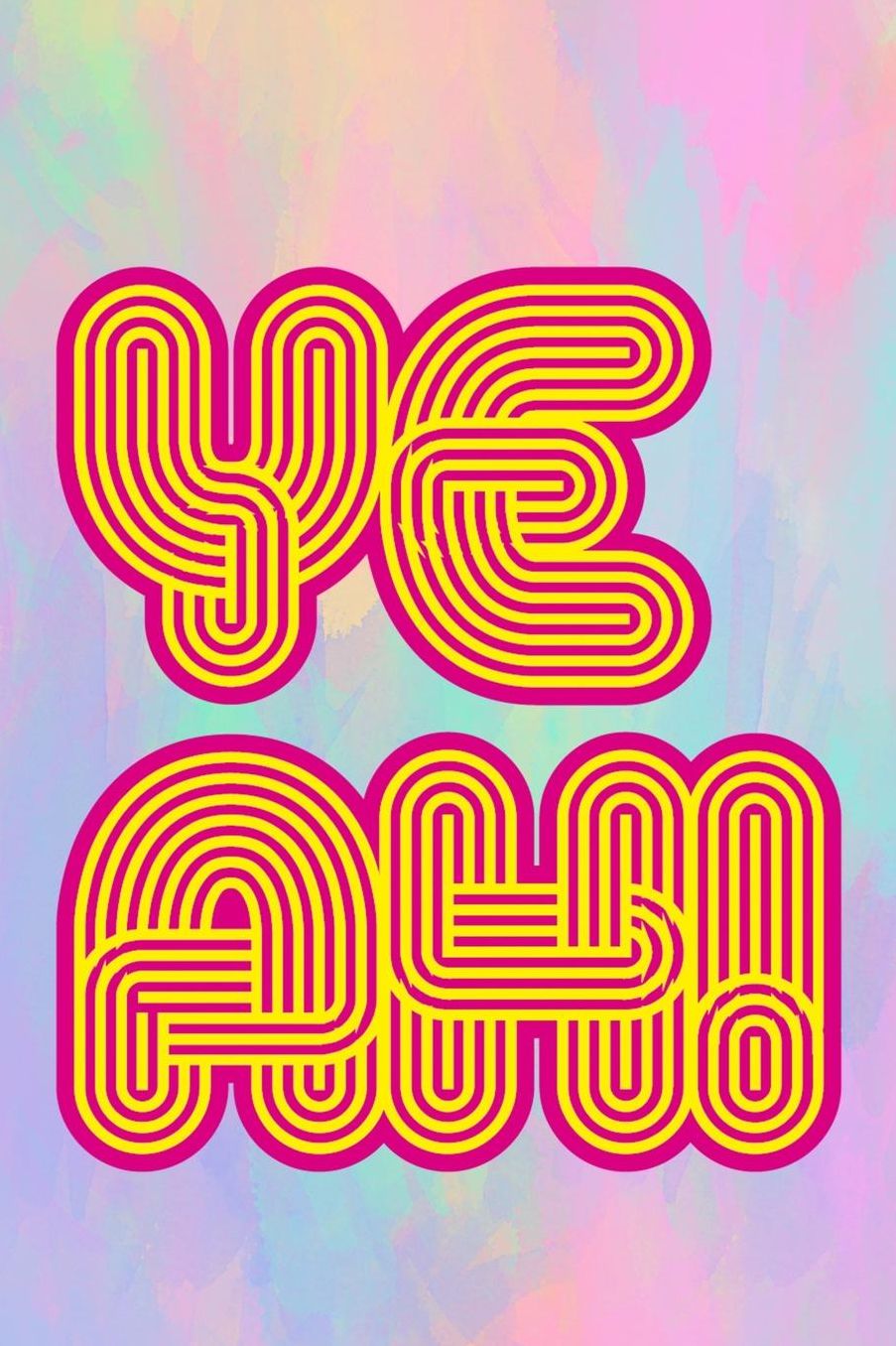 Yeah!: Blank Lined Notebook (80's ) Pastel