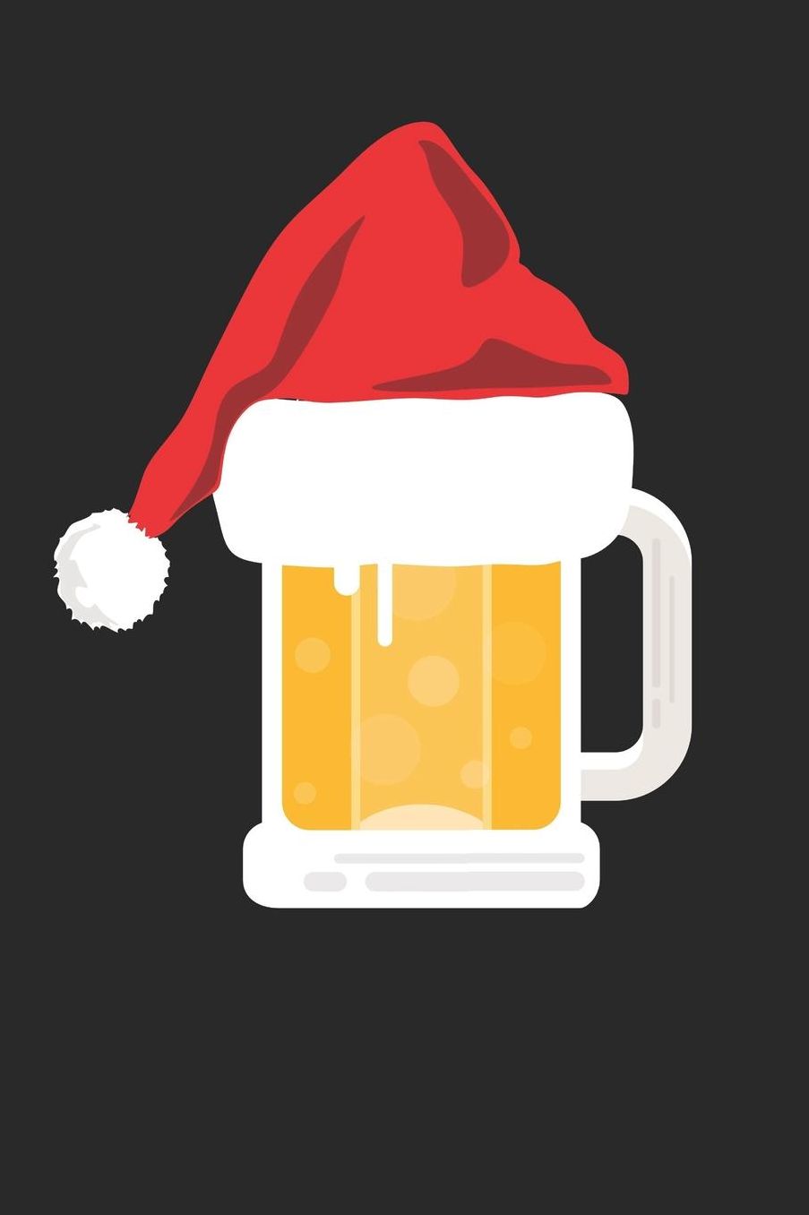 Christmas Notebook 'Beer with Santa Hat' - Beer With Santa Hat Funny Christmas Beer Lover Gift - Christmas Journal: Medium College-Ruled Journey Diary, 110 page, Lined, 6x9 (15.2 x 22.9 cm)