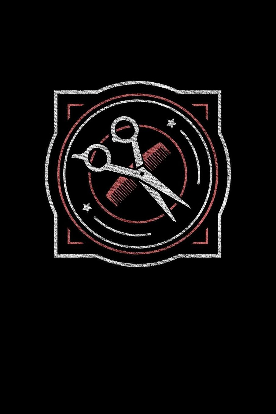 Barber Comb and Scissors: Lined Writing Notebook Journal, 6x9, 120 Pages