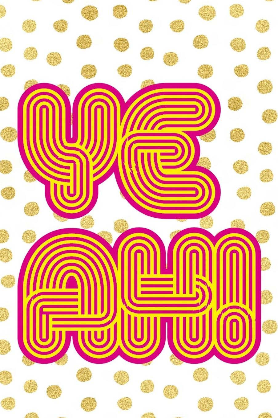 Yeah!: Blank Lined Notebook (80's ) Dots
