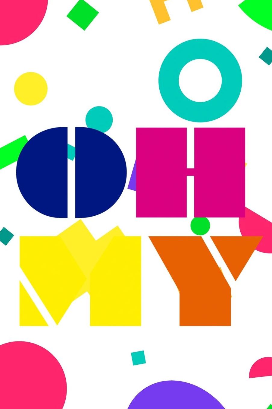 Oh My: Blank Lined Notebook (80's ) Rad