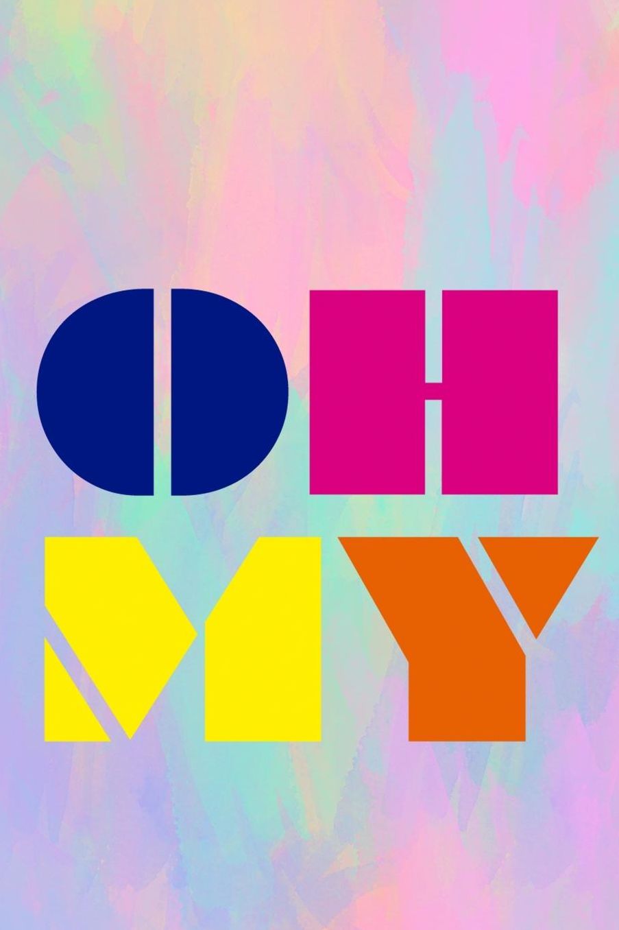 Oh My: Blank Lined Notebook (80's ) Pastel