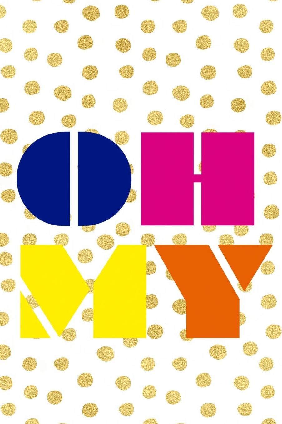 Oh My: Blank Lined Notebook (80's ) Dots