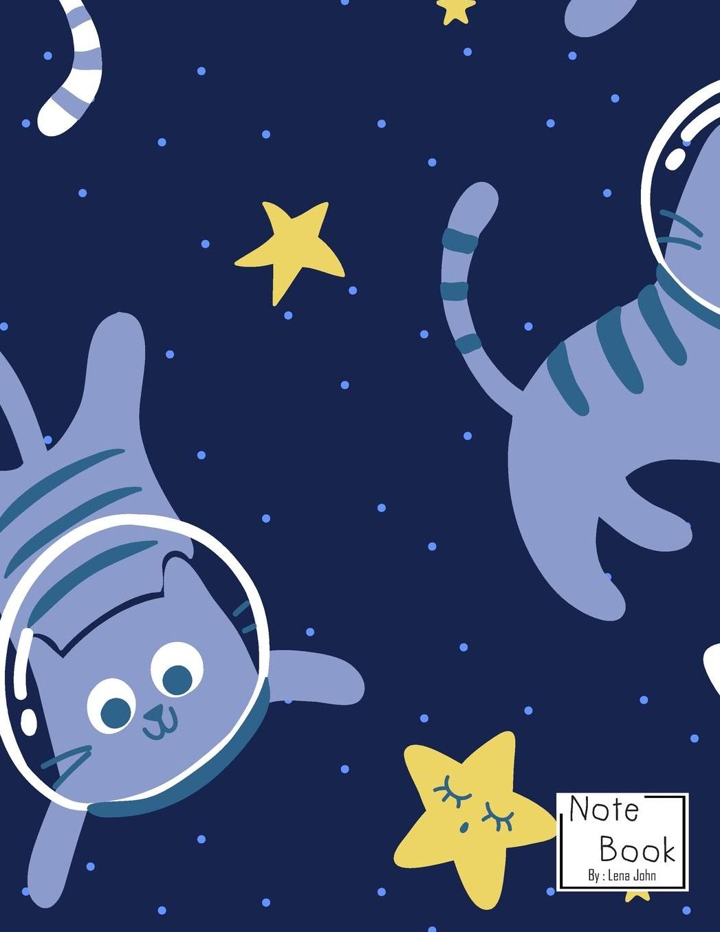 Notebook: Cute Space Cats Notebook and Lined pages, Extra large (8.5 x 11) inches, 110 pages, White paper (Notebook for Kids)