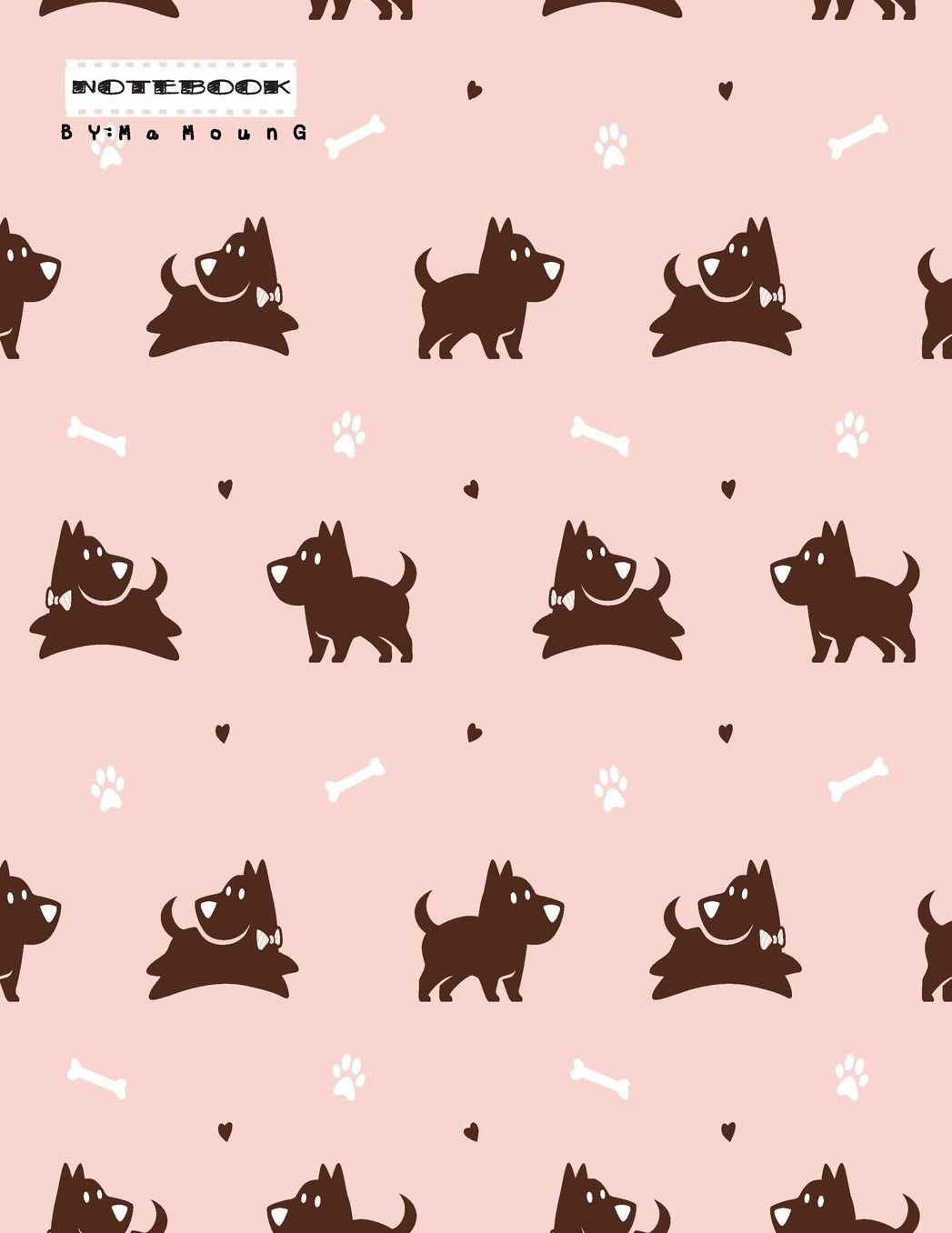 Notebook: Cute Dogs Notebook and Lined pages, Extra large (8.5 x 11) inches, 110 pages, White paper (Notebook for girls)