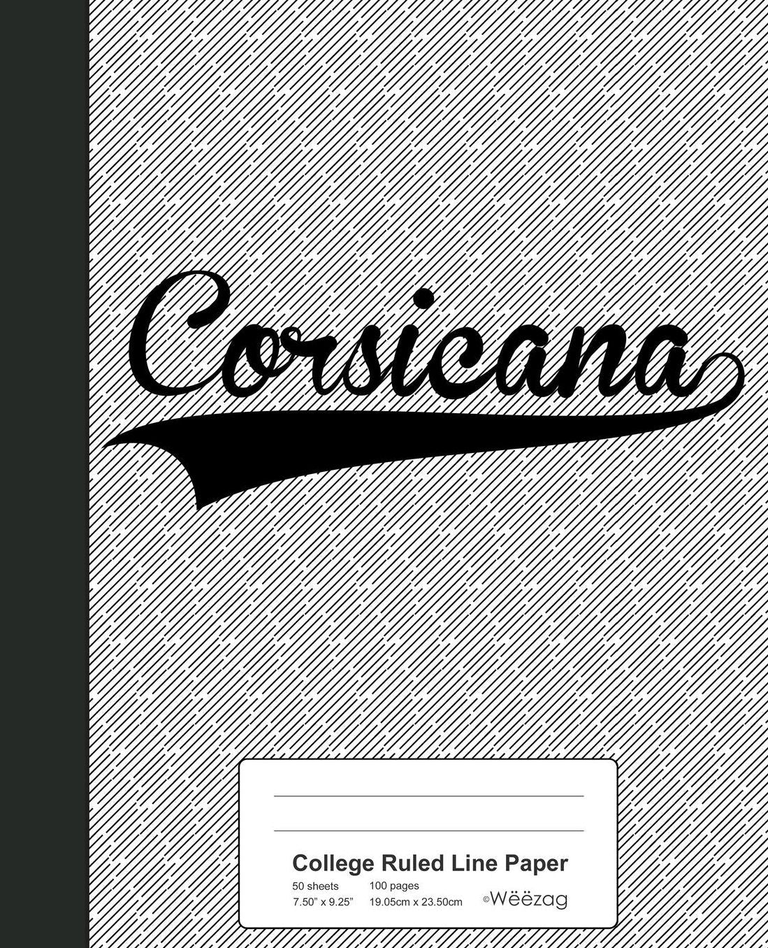 College Ruled Line Paper: CORSICANA Notebook