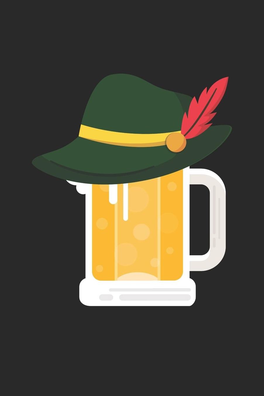 Oktoberfest Notebook - Beer With German Alpine Hat Funny Oktoberfest 2019 - Oktoberfest Journal - Oktoberfest Diary: Medium College-Ruled Journey Diary, 110 page, Lined, 6x9 (15.2 x 22.9 cm)
