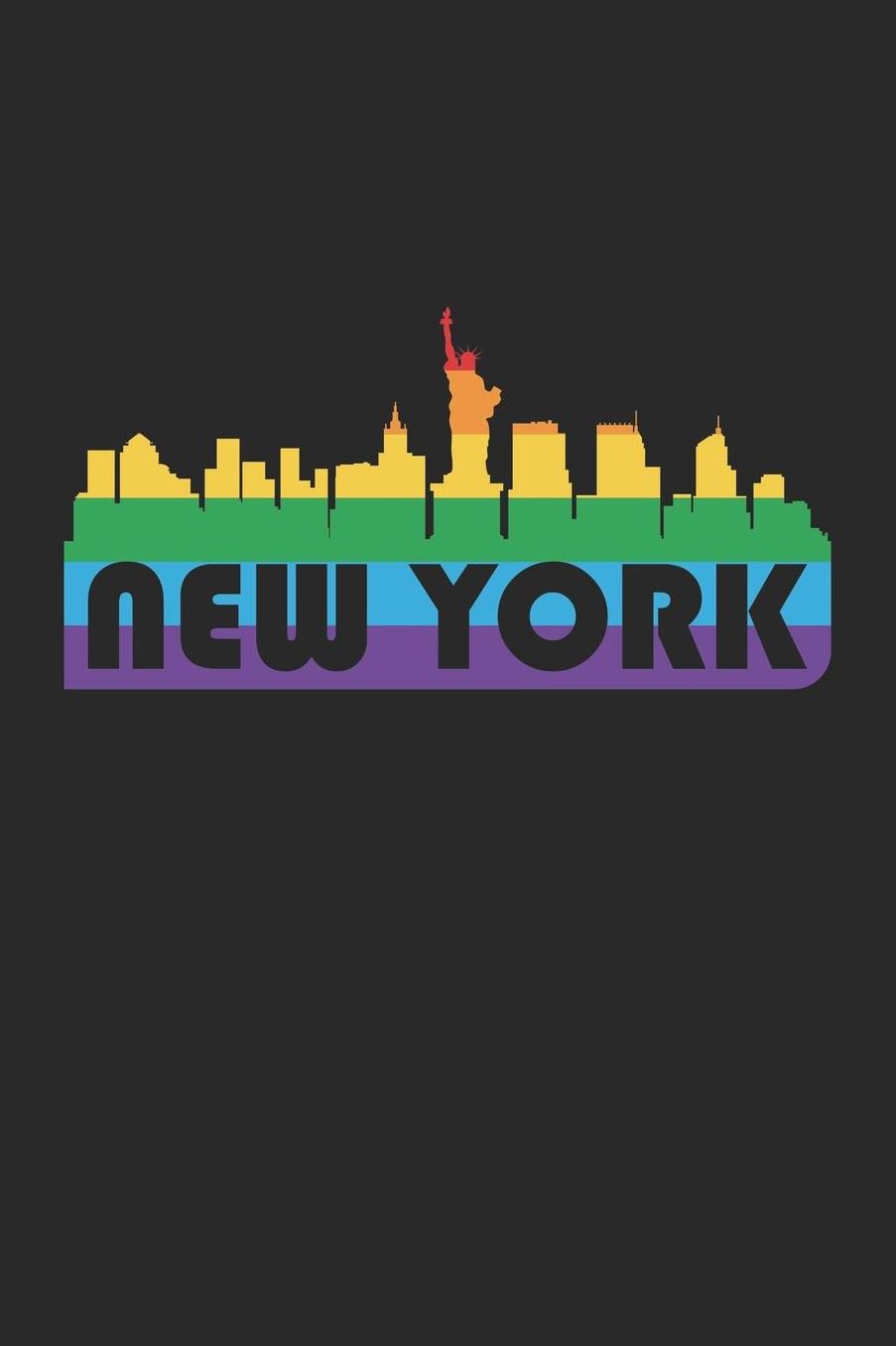 LGBT Notebook - LGBT Flag New York Love Support Equality LGBT - LGBT Journal: Medium College-Ruled Journey Diary, 110 page, Lined, 6x9 (15.2 x 22.9 cm)