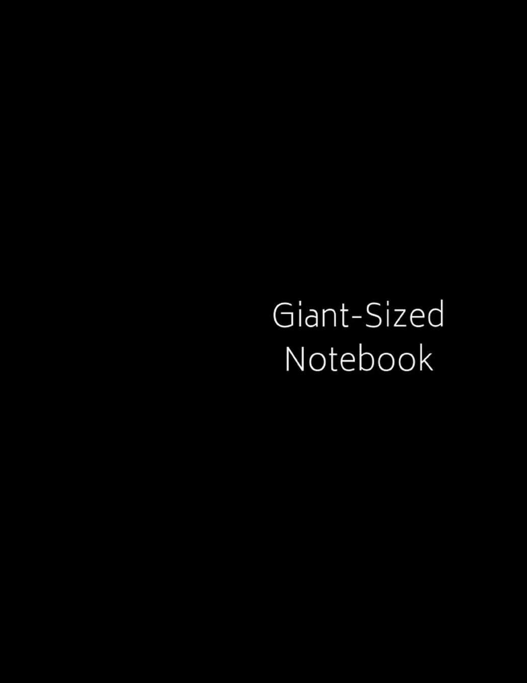 Giant-Sized Notebook: Jumbo Black Notebook, Journal, 500 Pages, 250 Ruled Sheets