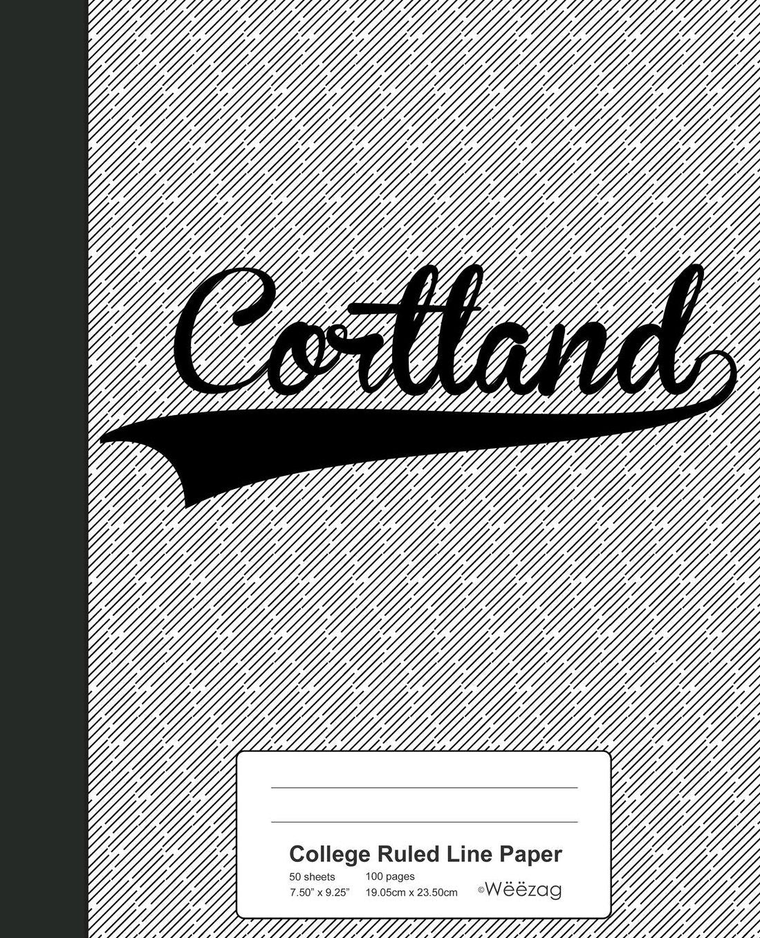 College Ruled Line Paper: CORTLAND Notebook