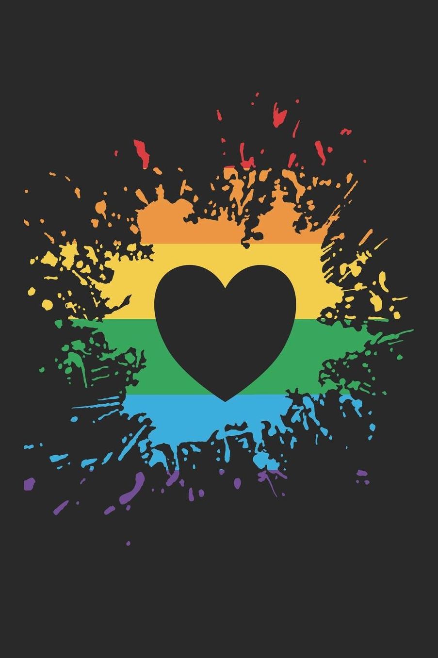 Equality Notebook - Rainbow Heart LGBT LGBT Awareness Month Gay Rights - Equality Journal: Medium College-Ruled Journey Diary, 110 page, Lined, 6x9 (15.2 x 22.9 cm)