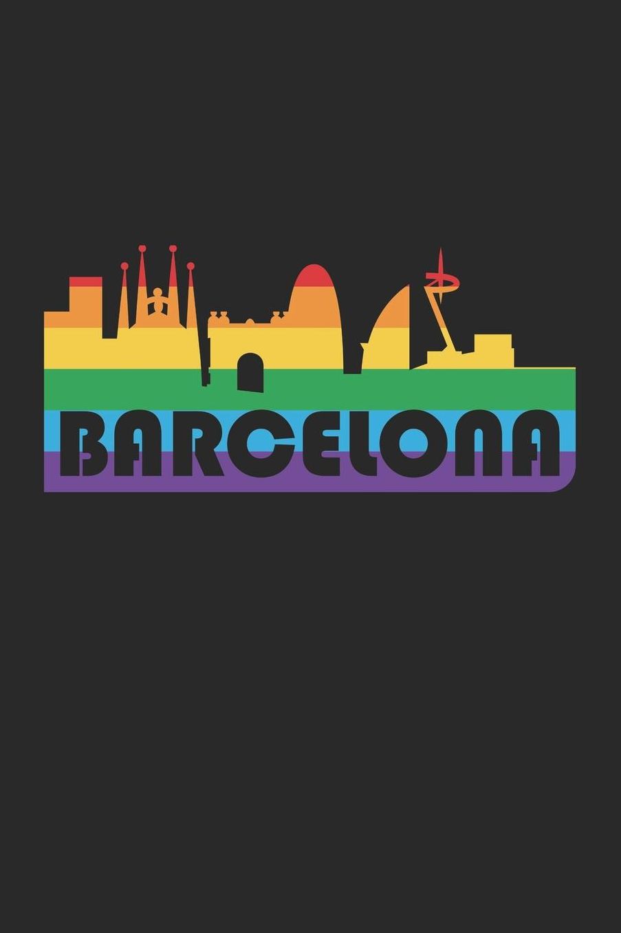 LGBT Notebook - LGBT Flag Barcelona Love Support Equality LGBT Ally - LGBT Journal: Medium College-Ruled Journey Diary, 110 page, Lined, 6x9 (15.2 x 22.9 cm)