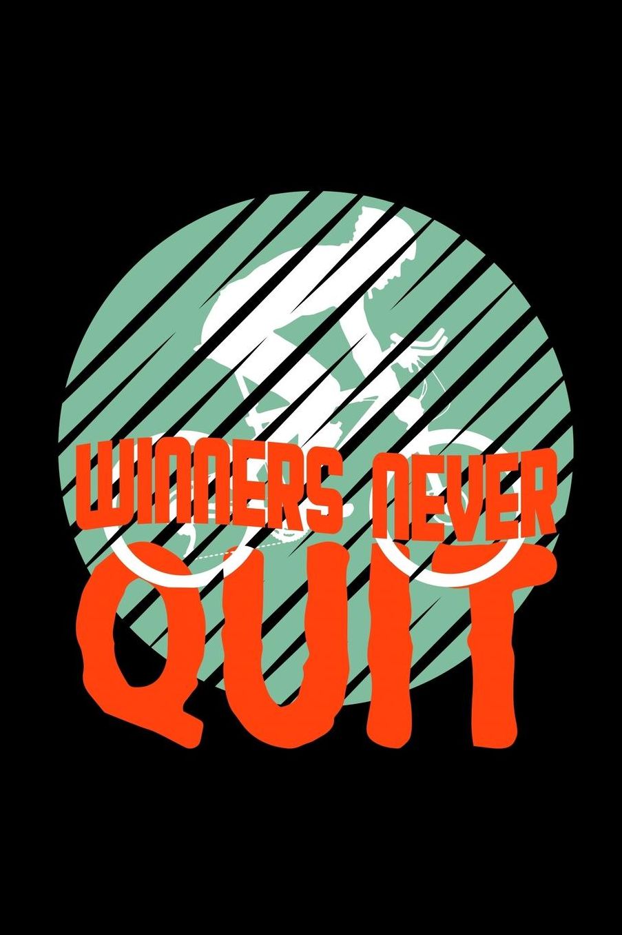 Winners never quit: Notebook Journal Diary 110 Lined pages