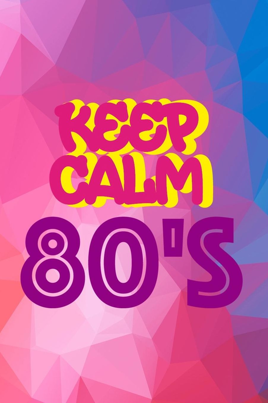 80's Keep Calm: Blank Lined Notebook (80's ) Geometric