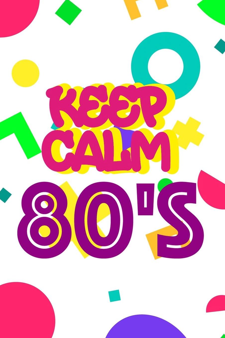 80's Keep Calm: Blank Lined Notebook (80's ) Rad