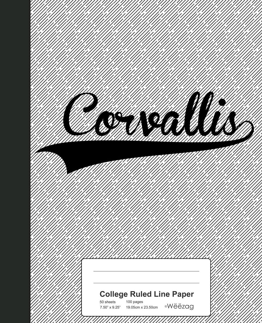 College Ruled Line Paper: CORVALLIS Notebook