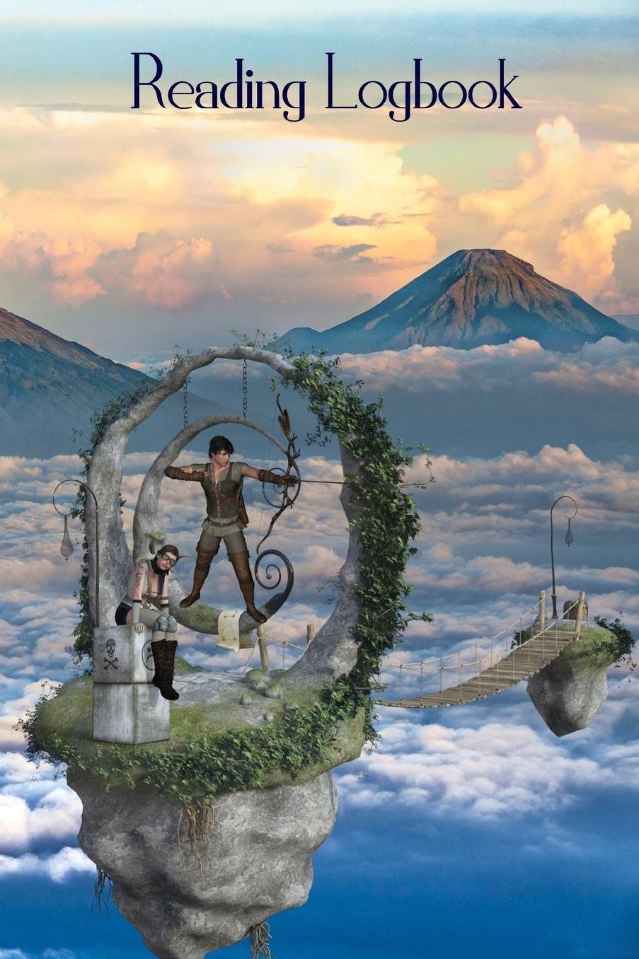 Reading Logbook: Fantasy Clouds Bridge Boy and girl Cover Reading Log For Kids and Teens Track, Rate, Review, and Logbook Reads Record Favourite Books Perfect Gift Book Enthusiasts, Book Lovers and Bookworms