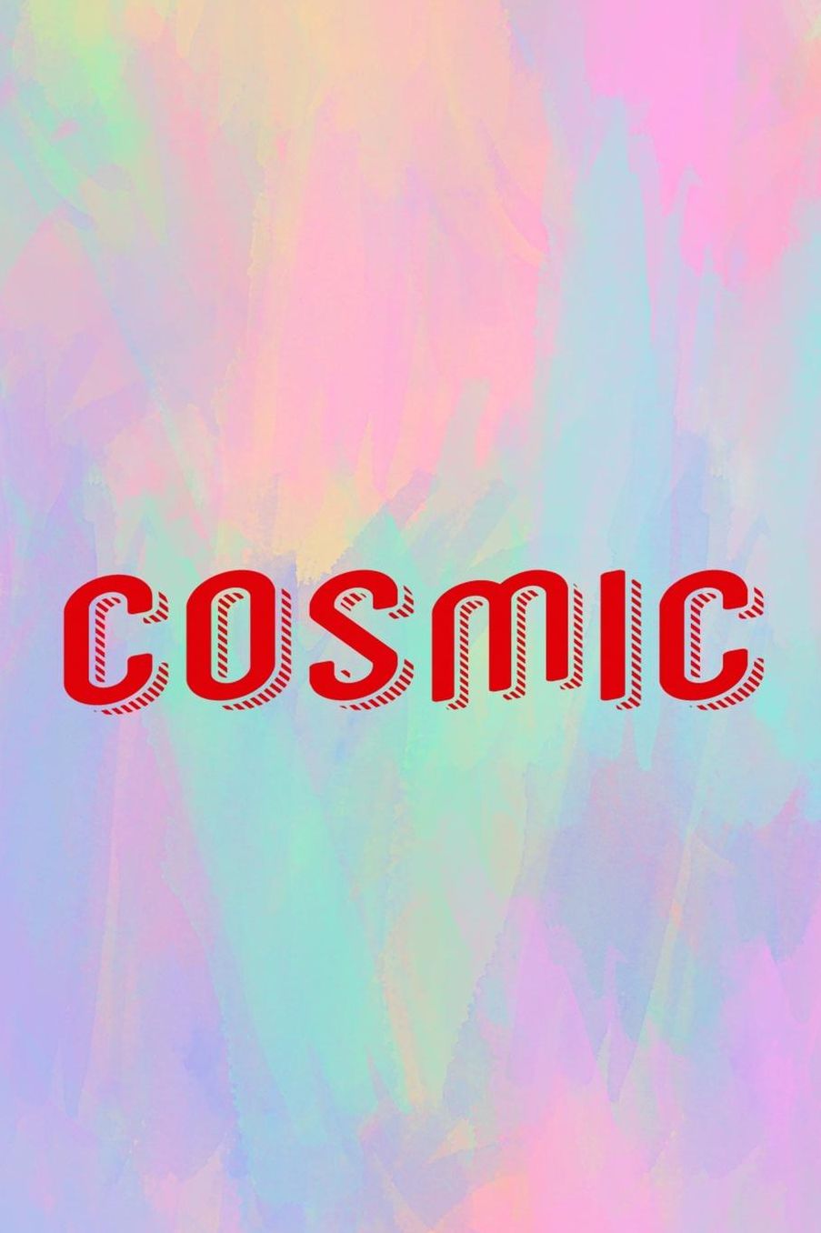 Cosmic: Blank Lined Notebook (80's ) Pastel