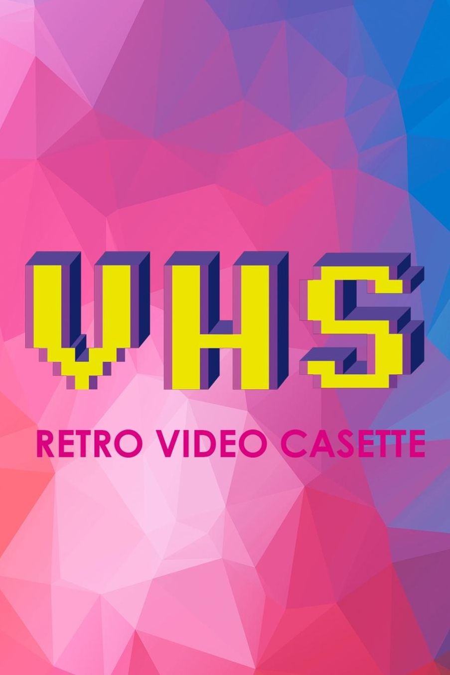 VHS Retro Video Casette: Blank Lined Notebook (80's ) Geometric