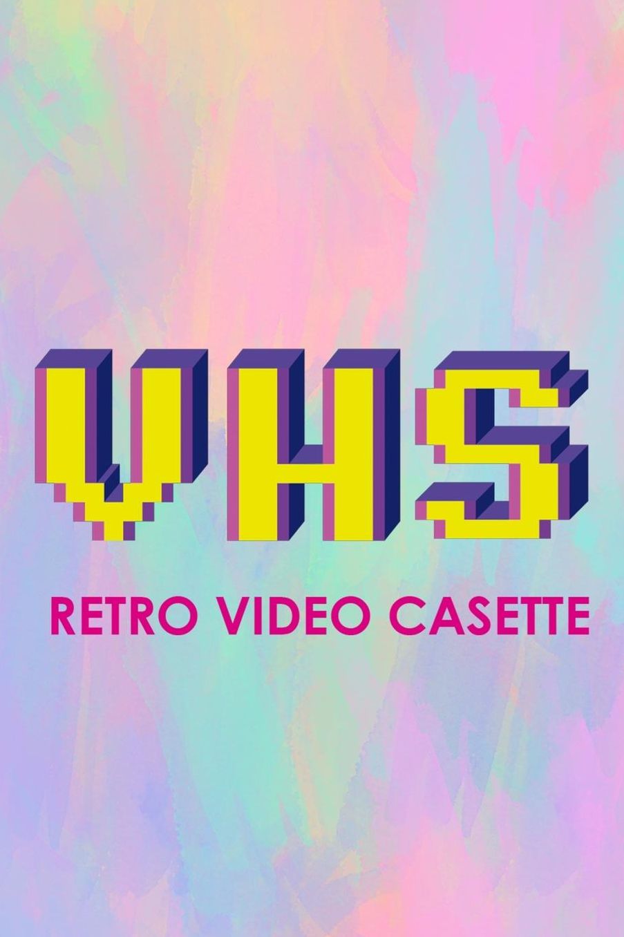 VHS Retro Video Casette: Blank Lined Notebook (80's ) Pastel